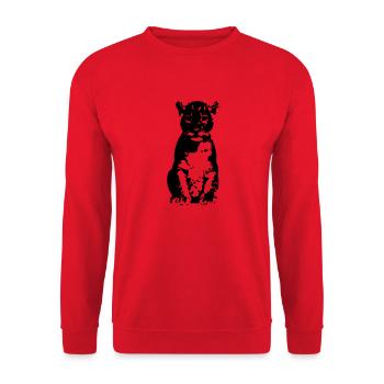 lion - Unisex Sweatshirt - red - Front - Alina (178cm) & Michal (187cm)