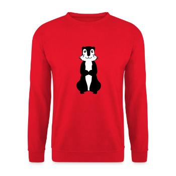 Marmotte comique - Sweat-shirt Unisexe - rouge - Devant - Alina (178cm) & Michal (187cm)