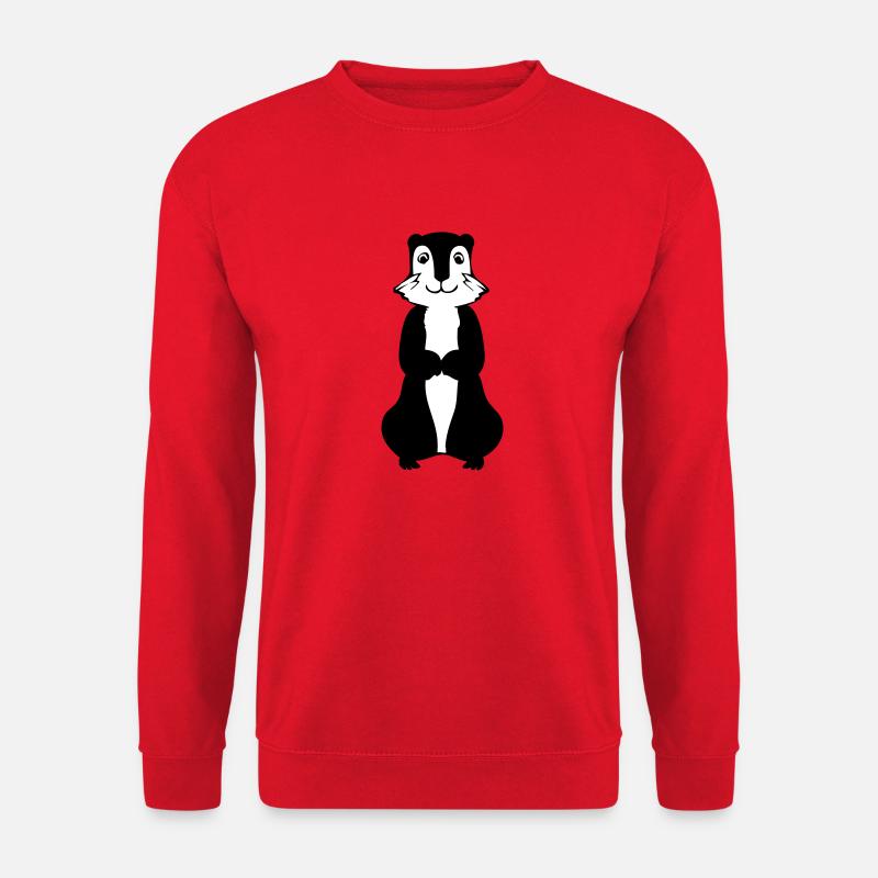 Comic Murmeltier - Unisex Pullover - Rot