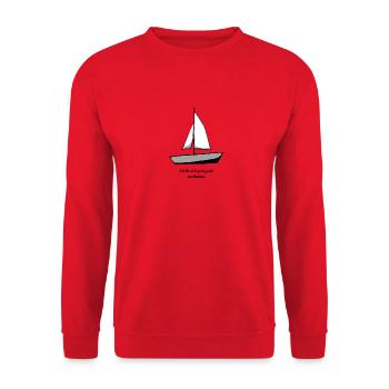 Let the wind guide you to new horizons. - Unisex Sweatshirt - red - Front - Alina (178cm) & Michal (187cm)