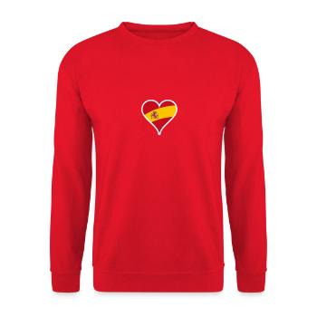 Le coeur espagnol - Sweat-shirt Unisexe - rouge - Devant - Alina (178cm) & Michal (187cm)