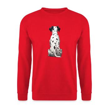 Dalmate - Sweat-shirt Unisexe - rouge - Devant - Alina (178cm) & Michal (187cm)