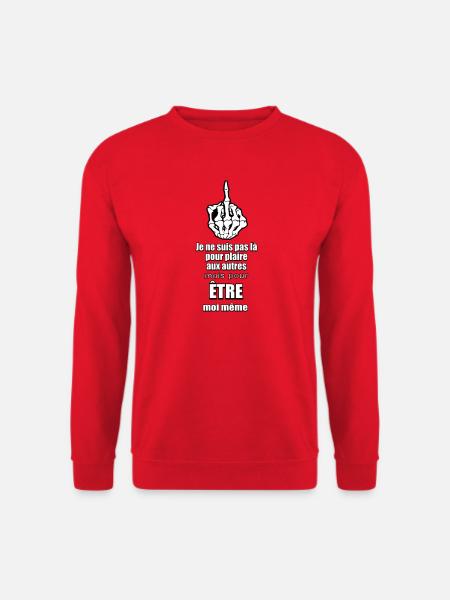 Middle finger (I am myself) - Unisex Sweatshirt - red