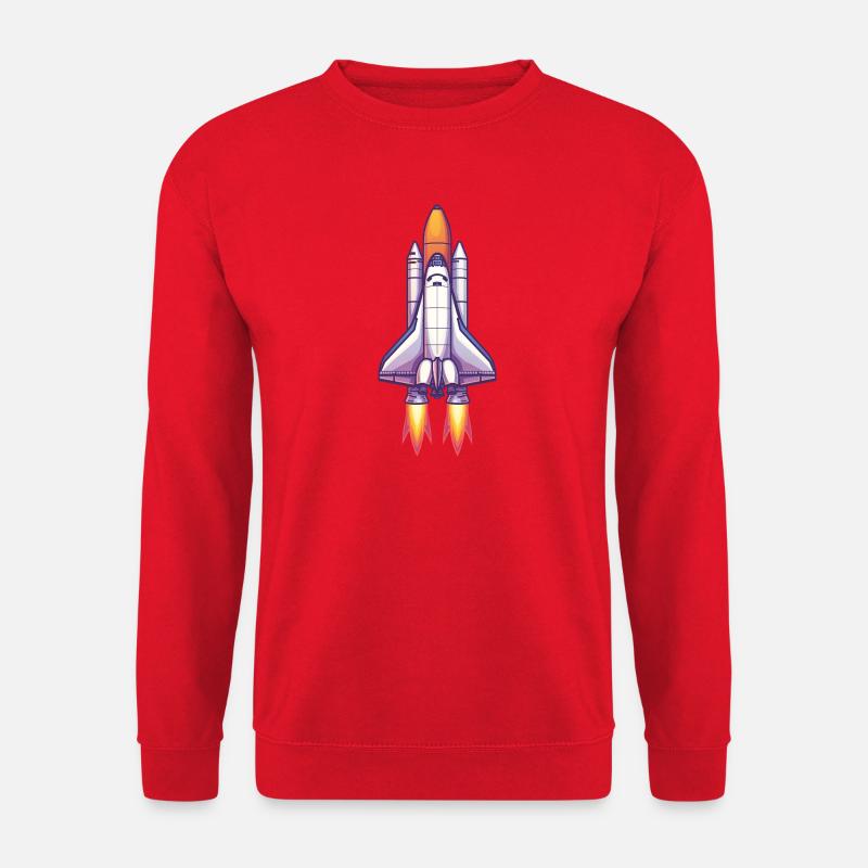 Kosmosrakete Neon Edition - Unisex Pullover - Rot
