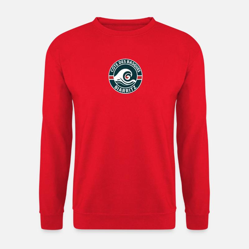 Surf in Biarritz Côtes des Basques - Sweat-shirt Unisexe - rouge