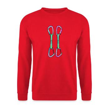Expressschlingen zum Klettern - Unisex Pullover - Rot - Vorne - Alina (178cm) & Michal (187cm)