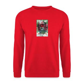 Straßenkunst São Paulo Festival 2019 - Unisex Pullover - Rot - Vorne - Alina (178cm) & Michal (187cm)