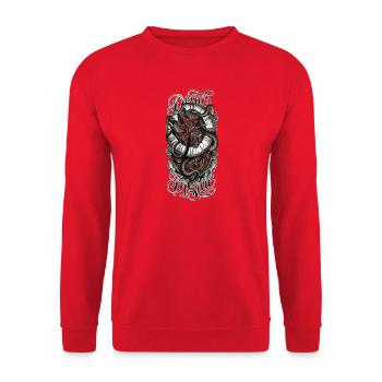 Ouroboros Uhrwerk-Schlangen - Unisex Pullover - Rot - Vorne - Alina (178cm) & Michal (187cm)