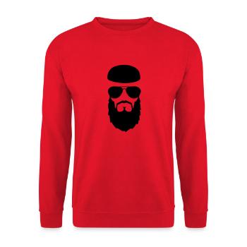 muslim face kufi - Unisex Sweatshirt - red - Front - Alina (178cm) & Michal (187cm)