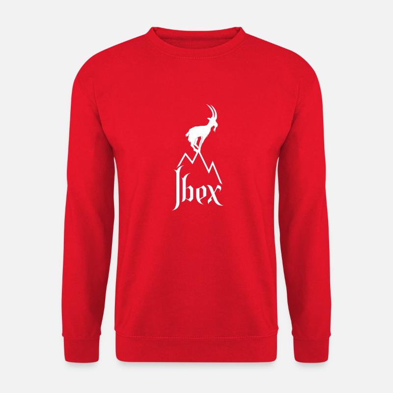 ibex weiss - Unisex Pullover - Rot