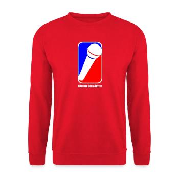 NBArtist Natural Born Artist Vollblutmusiker Hoch - Unisex Pullover - Rot - Vorne - Alina (178cm) & Michal (187cm)