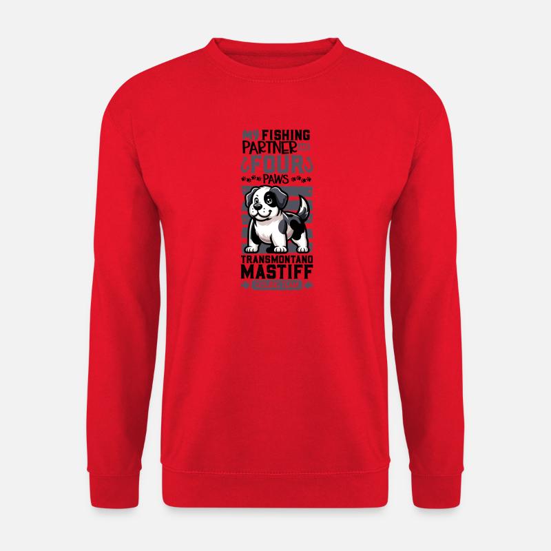 Angeln und Welsh Corgi Cardigan - Unisex Pullover - Rot