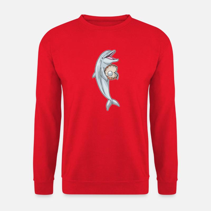Delfin Perle - Unisex Pullover - Rot