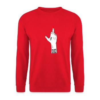 Kiss Love Och Neee! - Unisex Pullover - Rot - Vorne - Alina (178cm) & Michal (187cm)