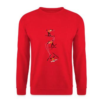 Skieur maladroit - Sweat-shirt Unisexe - rouge - Devant - Alina (178cm) & Michal (187cm)