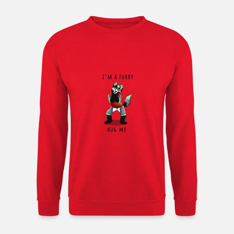 Furry Kuscheln Cosplay Crush Liebe Fuchs Wolf Gift - Unisex Pullover - Rot