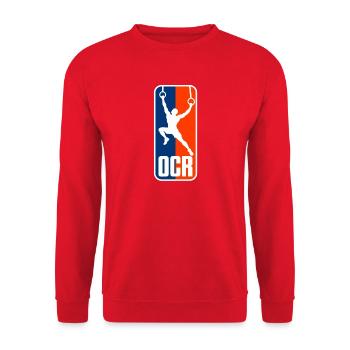 A1066593-09FC-4E02-B380-1DC5E6C97490 - Unisex Pullover - Rot - Vorne - Alina (178cm) & Michal (187cm)