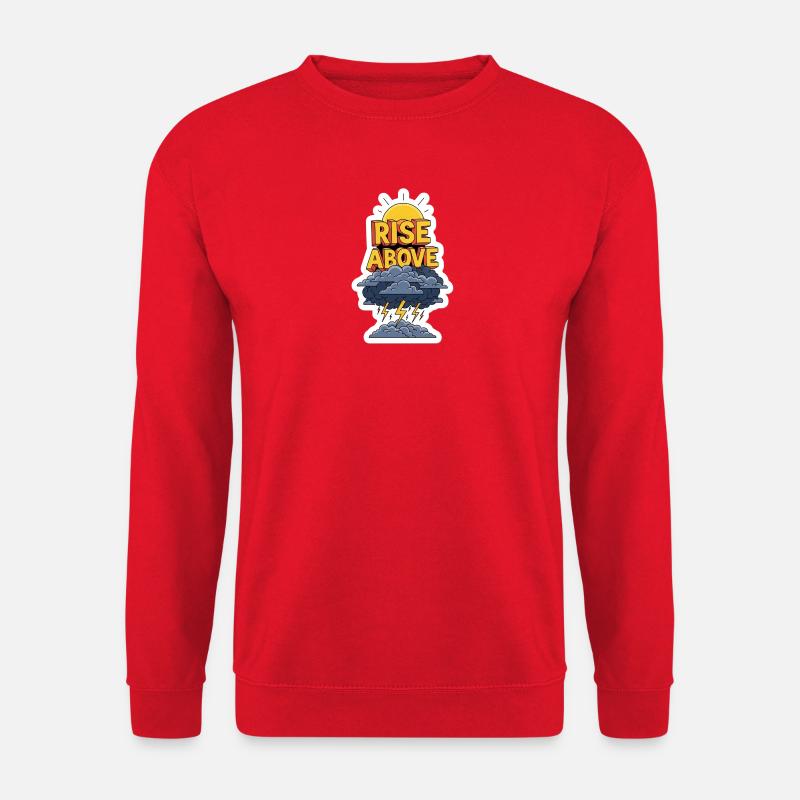 Aufstieg über den Sturmhimmel - Unisex Pullover - Rot