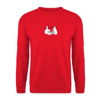 Independent Club Duo Illustration - Unisex Pullover - Rot - Vorne - Alina (178cm) & Michal (187cm)