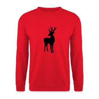 reh_01 - Sweat-shirt Unisexe - rouge - Devant - Alina (178cm) & Michal (187cm)