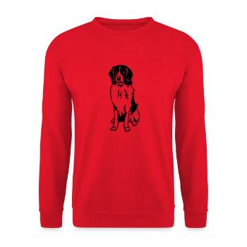 Landseer - Sweat-shirt Unisexe - rouge - Devant - Alina (178cm) & Michal (187cm)