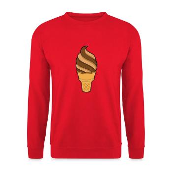 Softeis Eiscreme - Unisex Pullover - Rot - Vorne - Alina (178cm) & Michal (187cm)