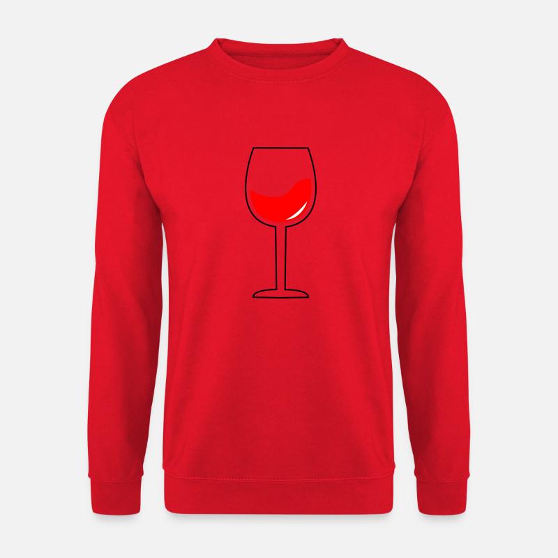Weinglas - Unisex Pullover - Rot