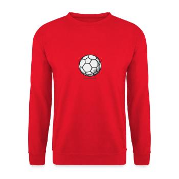 Conception minimaliste de l’art au trait de football - Sweat-shirt Unisexe - rouge - Devant - Alina (178cm) & Michal (187cm)