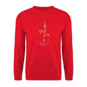 Ojio - Nur die Originale - Bunte Tanzlinie - Unisex Pullover - Rot - Vorne - Alina (178cm) & Michal (187cm)