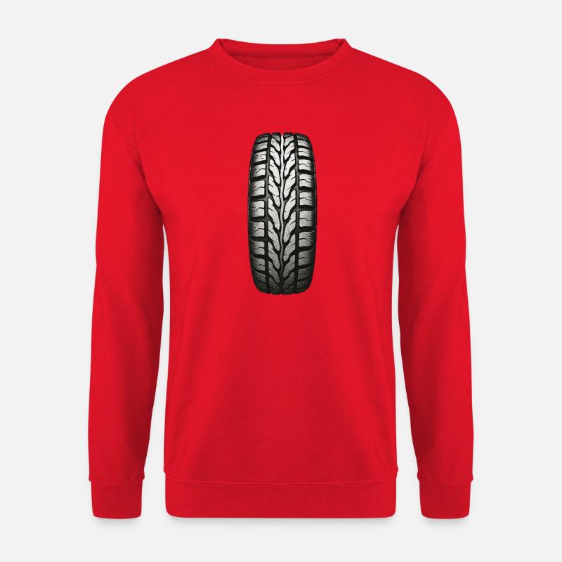 Tire Tread Pattern - Unisex Sweatshirt - red