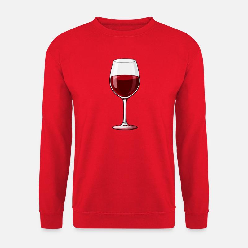 Wein Weinglas Rotwein Weintrinker Geschenk - Unisex Pullover - Rot