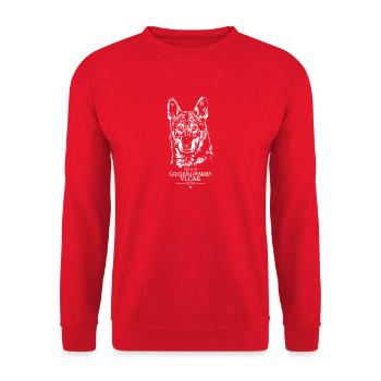 Czechoslovakian Vlcak Mom Hunde Hund Wilsigns - Unisex Pullover - Rot - Vorne - Alina (178cm) & Michal (187cm)