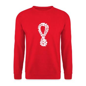 Football Switzerland Birthday gift - Unisex Pullover - Rot - Vorne - Alina (178cm) & Michal (187cm)