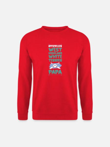 West Highland,White Terrier Dogs Dad - Unisex Sweatshirt - red