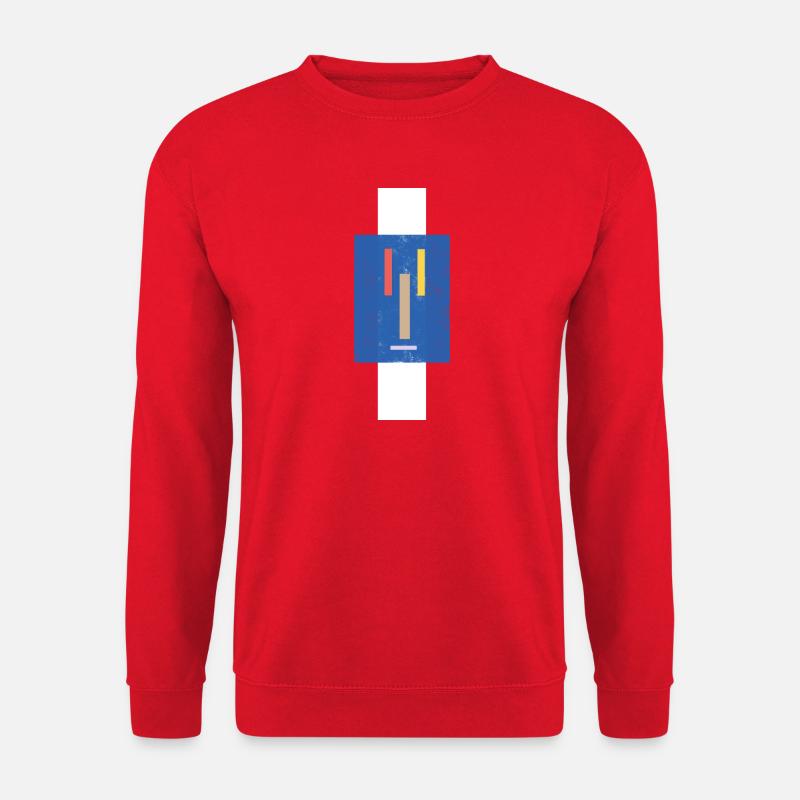 Visage abstrait sur un pull - Sweat-shirt Unisexe - rouge