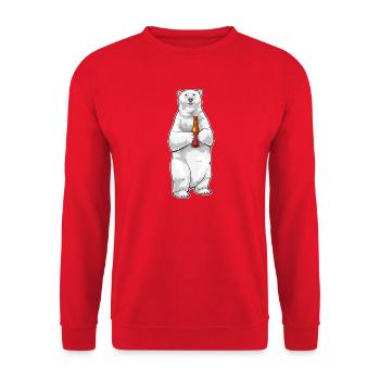 Bouteille de bière Polar Bear - Sweat-shirt Unisexe - rouge - Devant - Alina (178cm) & Michal (187cm)
