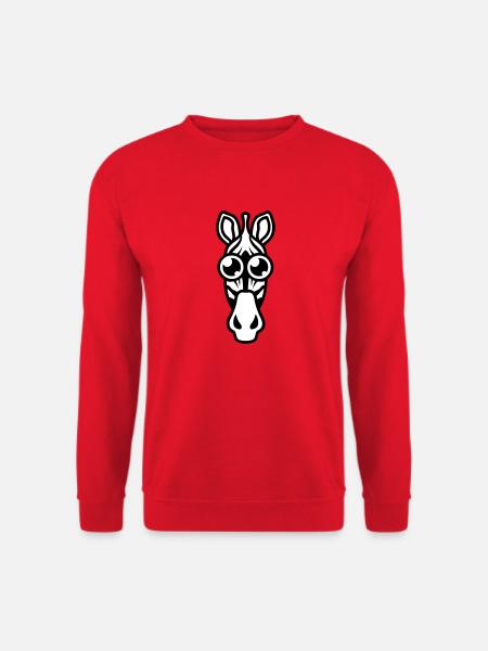 zebra child drawing animals - Unisex Sweatshirt - red
