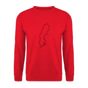 Schweden Suède - Sweat-shirt Unisexe - rouge - Devant - Alina (178cm) & Michal (187cm)