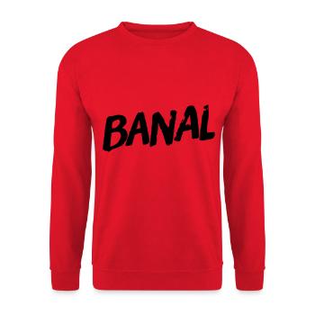 das ist einfach nur banal - Unisex Pullover - Rot - Vorne - Alina (178cm) & Michal (187cm)