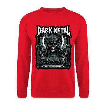 Dark Metal Skeletal Cult - Unisex Sweatshirt - red - Front - Alina (178cm) & Michal (187cm)
