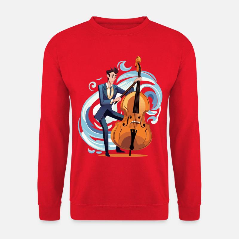 Küstenjazz Cello im Sturm - Unisex Pullover - Rot