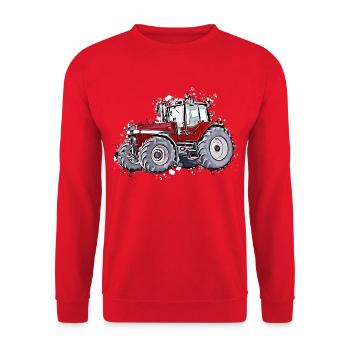 Tracteur3 - Sweat-shirt Unisexe - rouge - Devant - Alina (178cm) & Michal (187cm)