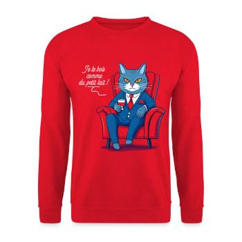 Petit Lait - Sweat-shirt Unisexe - rouge - Devant - Alina (178cm) & Michal (187cm)