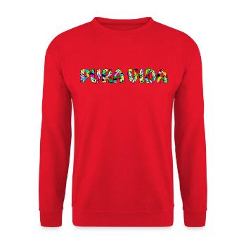 Pura Vida Sommer Sonne Meer Strand Lustige Sprüche - Unisex Pullover - Rot - Vorne - Alina (178cm) & Michal (187cm)