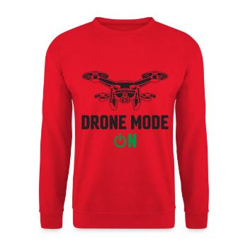 Drohnen-Modus Ein - Unisex Pullover - Rot - Vorne - Alina (178cm) & Michal (187cm)