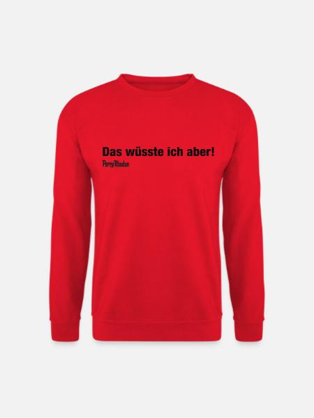 Das wüsste ich aber – schwarz - Unisex Pullover - Rot