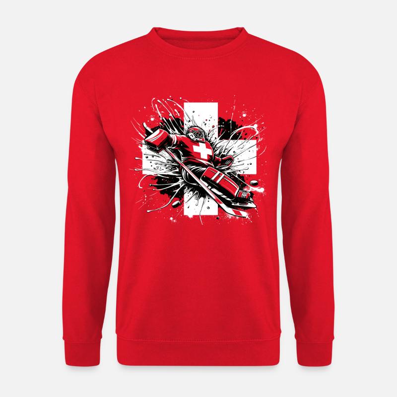 Eishockey Schweiz - Schweizer Eishockey Torwart - Unisex Pullover - Rot