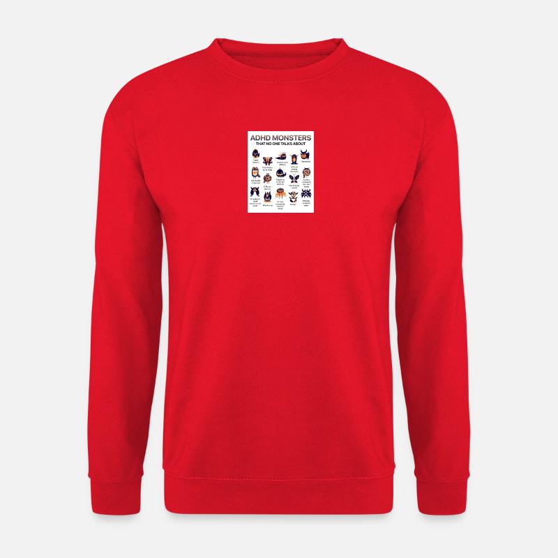 ADHS-Monster, von denen du nichts hörst - Unisex Pullover - Rot