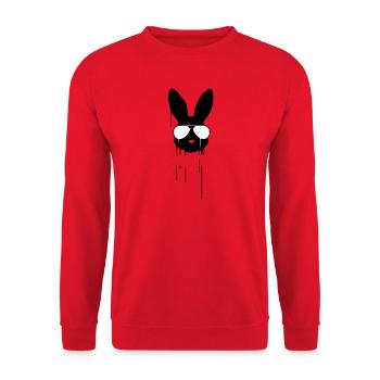 Bad Bunny Hase Sonnenbrille - Unisex Pullover - Rot - Vorne - Alina (178cm) & Michal (187cm)