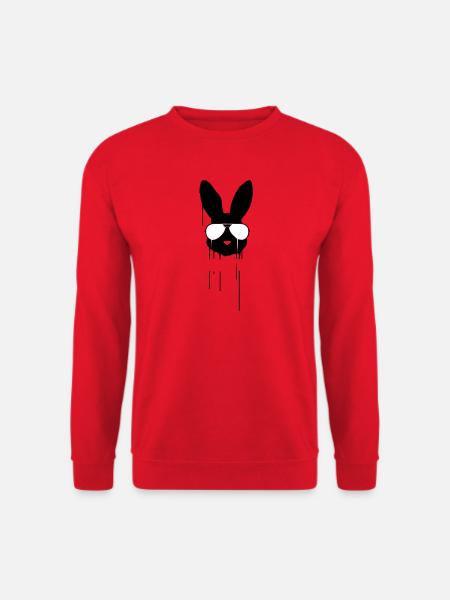 Bad Bunny Bunny Sunglasses - Unisex Sweatshirt - red